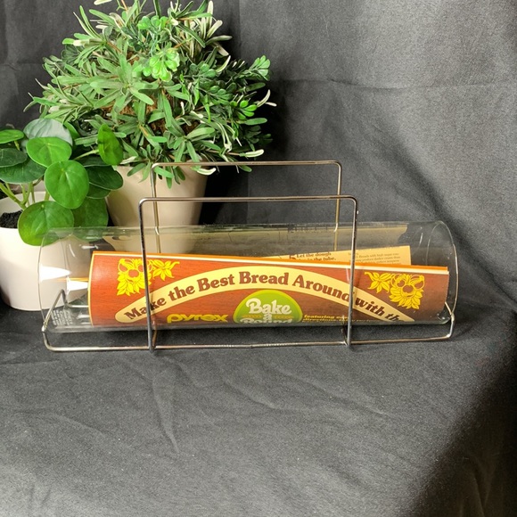 Vintage Pyrex by Corning Bake A Round Glass Bread Baking Tube & Rack in Box #990 - Picture 6 of 13
